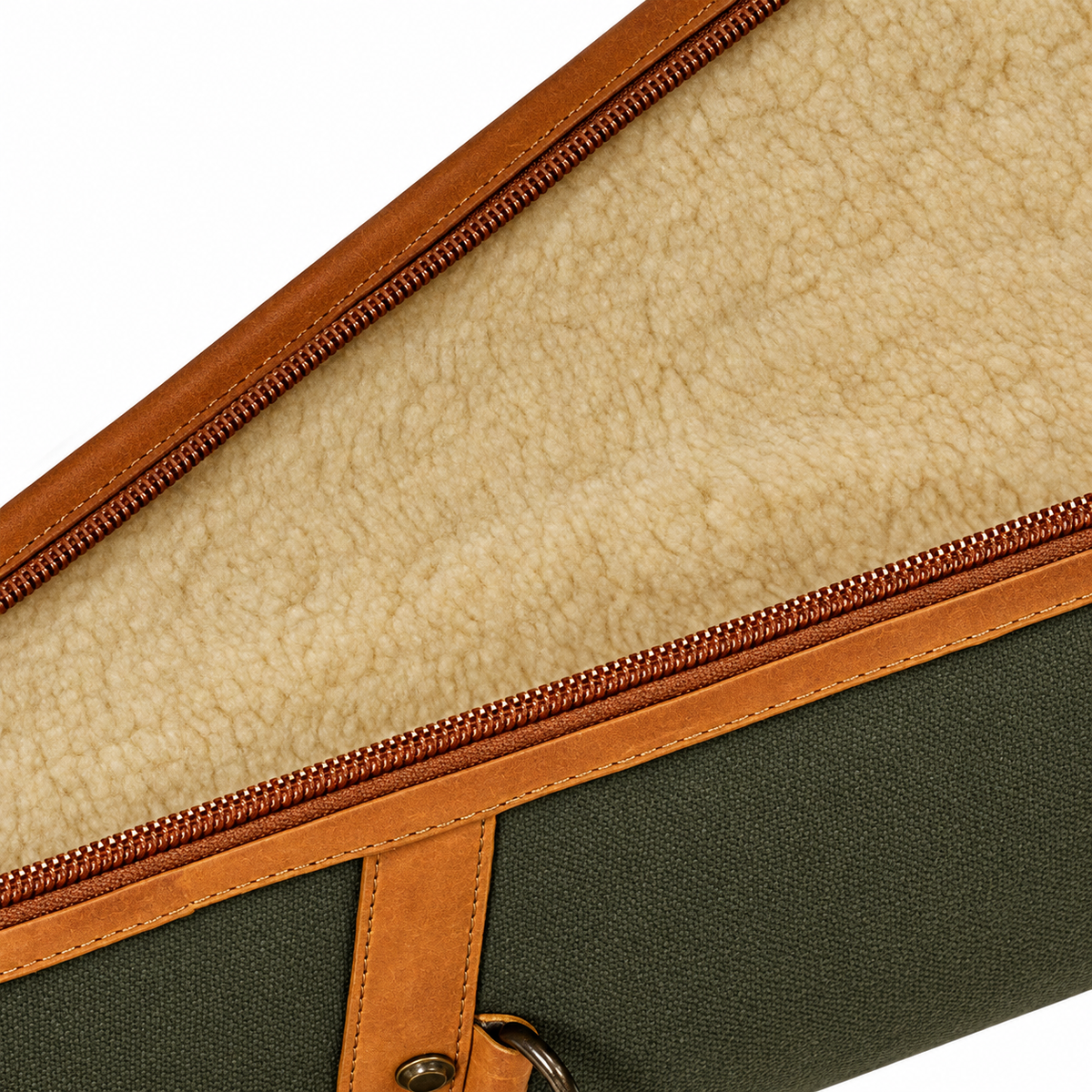 Waidmanns Leder/Canvas Futteral Atlas Cafe/Olive