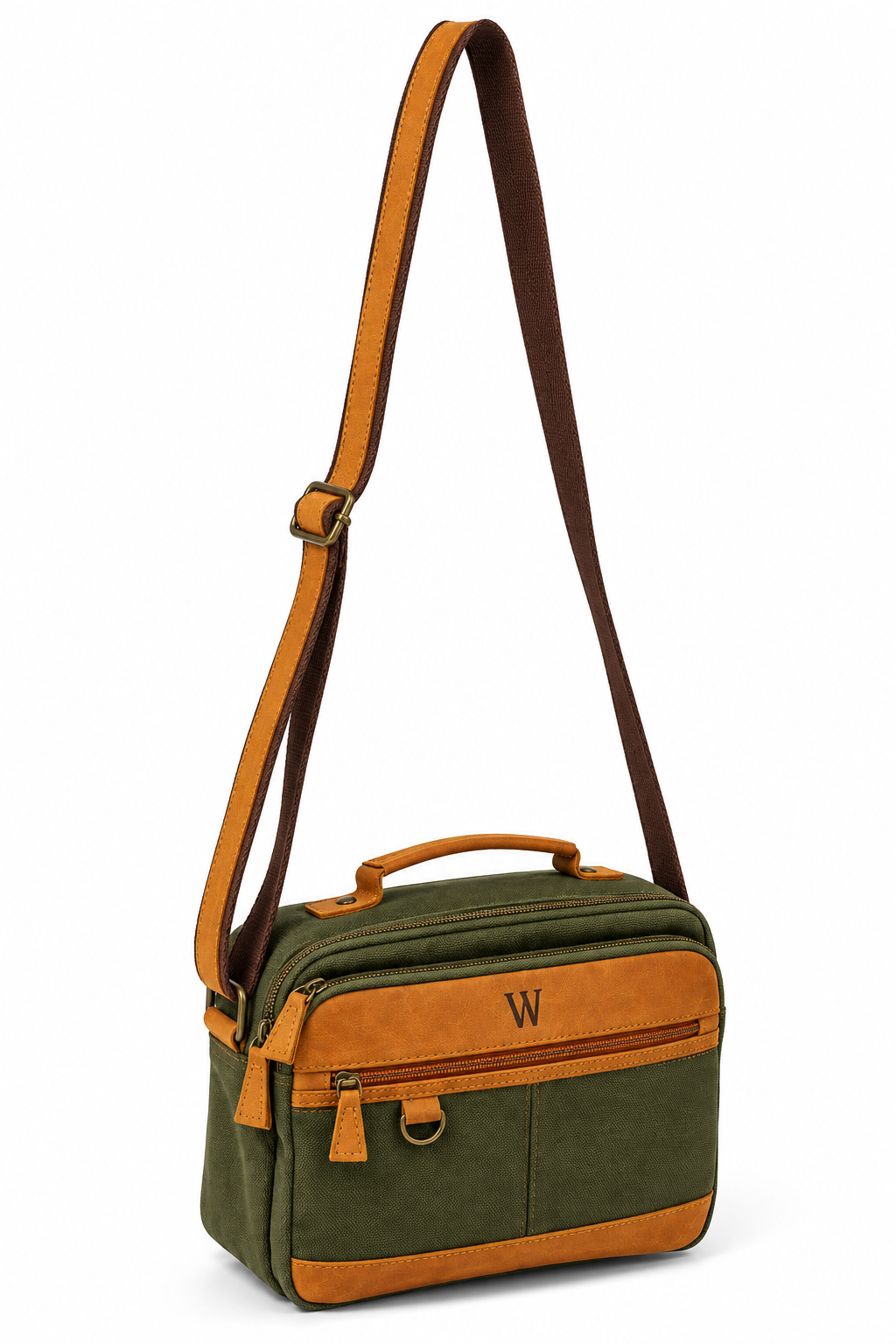 Waidmanns Leder/Canvas Umhängetasche Dusty