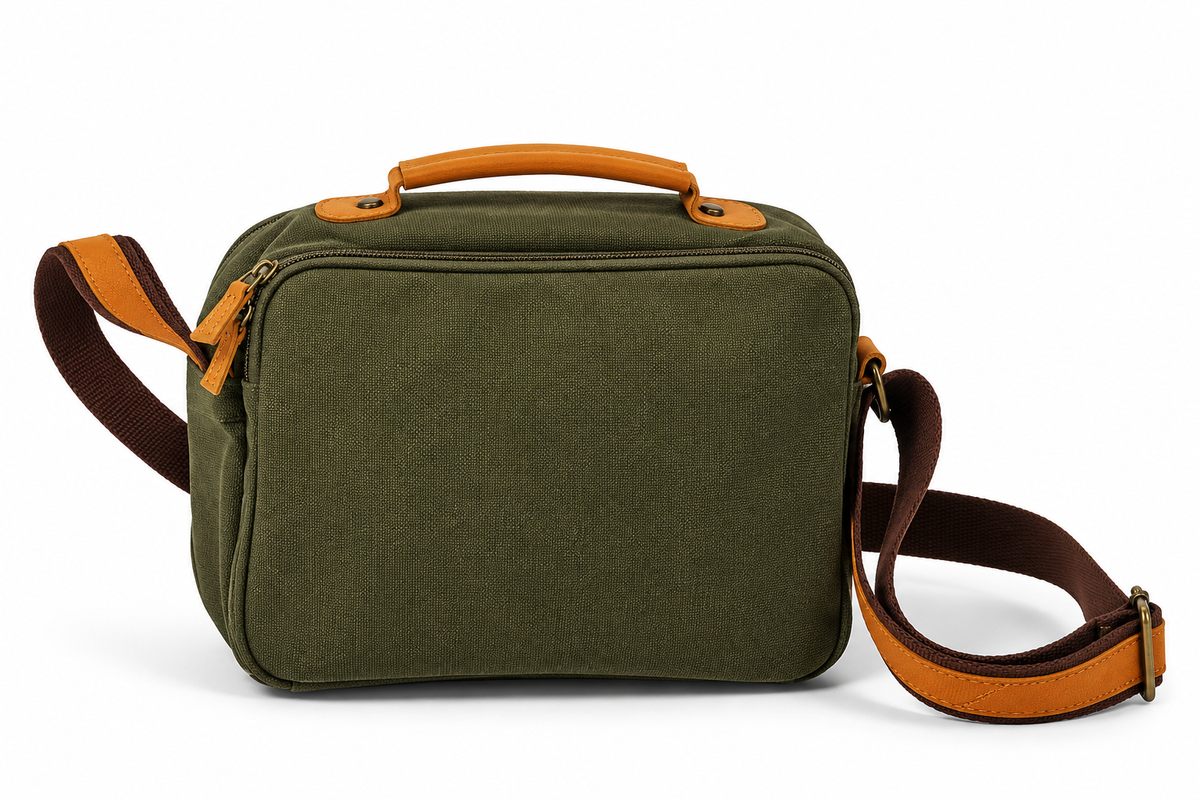 Waidmanns Leder/Canvas Umhängetasche Dusty