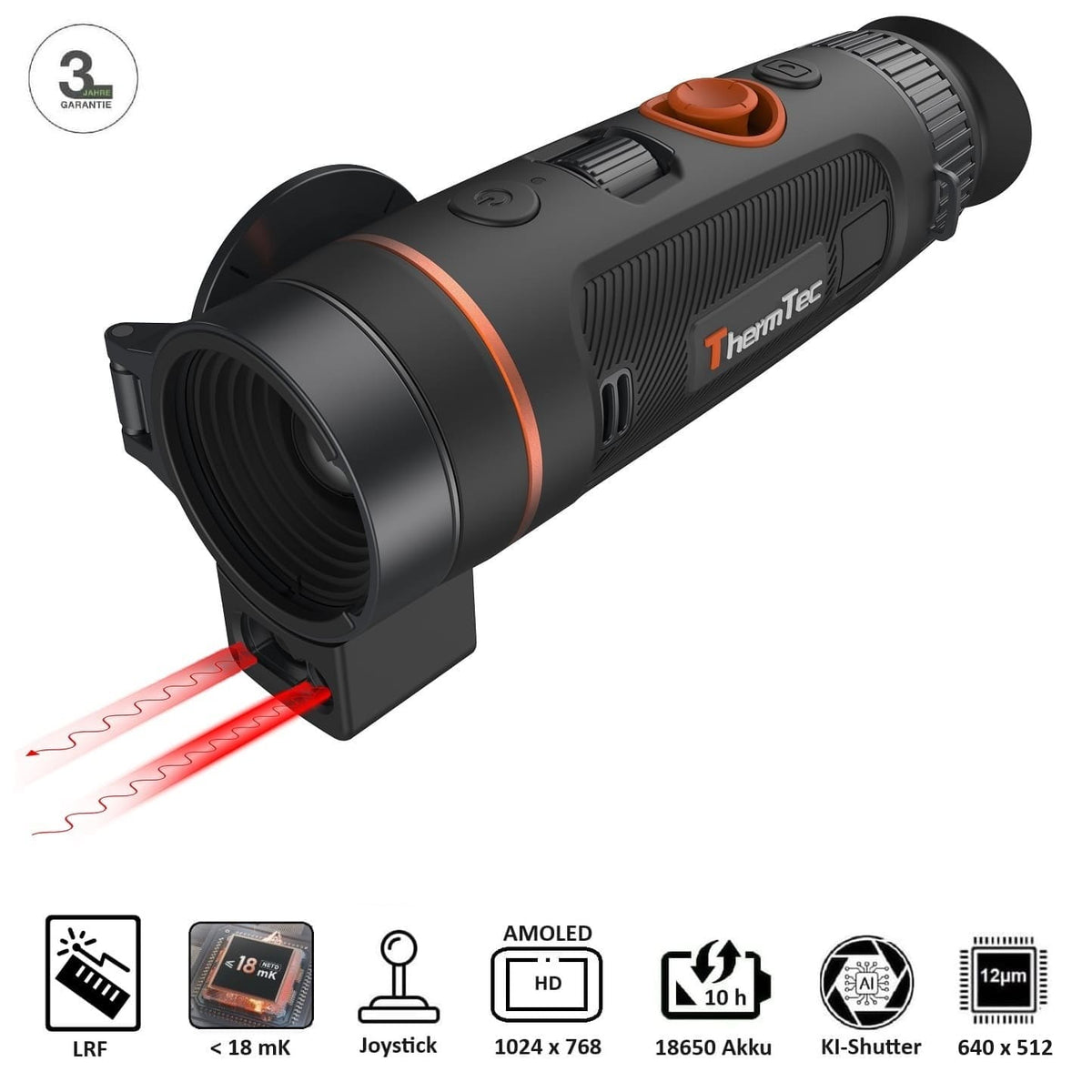 ThermTec WILD 635L mit LRF Wärmebild-Handgerät Monokular