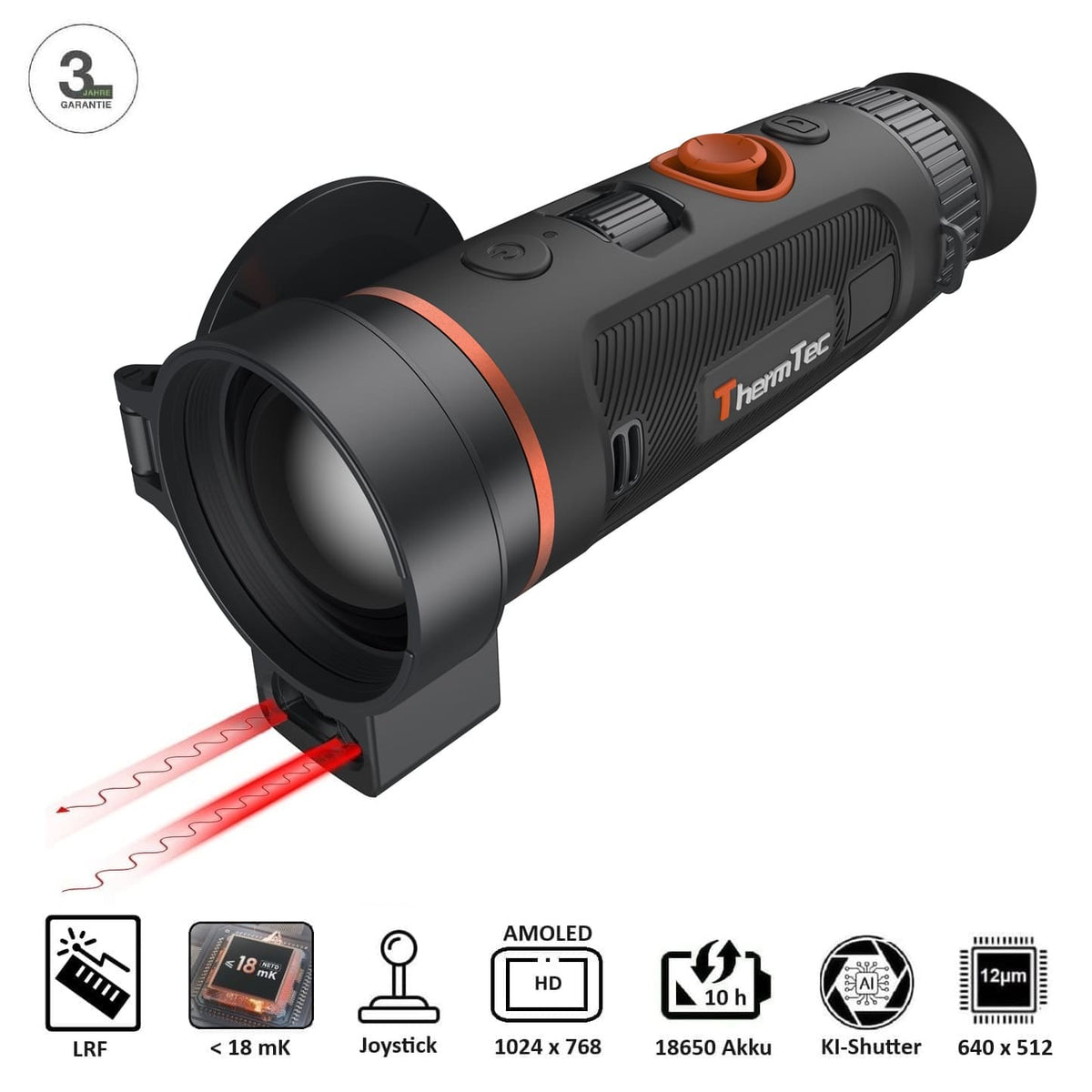 ThermTec WILD 650L mit LRF Wärmebild-Handgerät Monokular