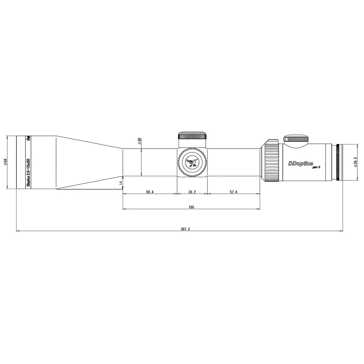 DDOptics Nighteagle V6 2,5-15x50 | Gen3