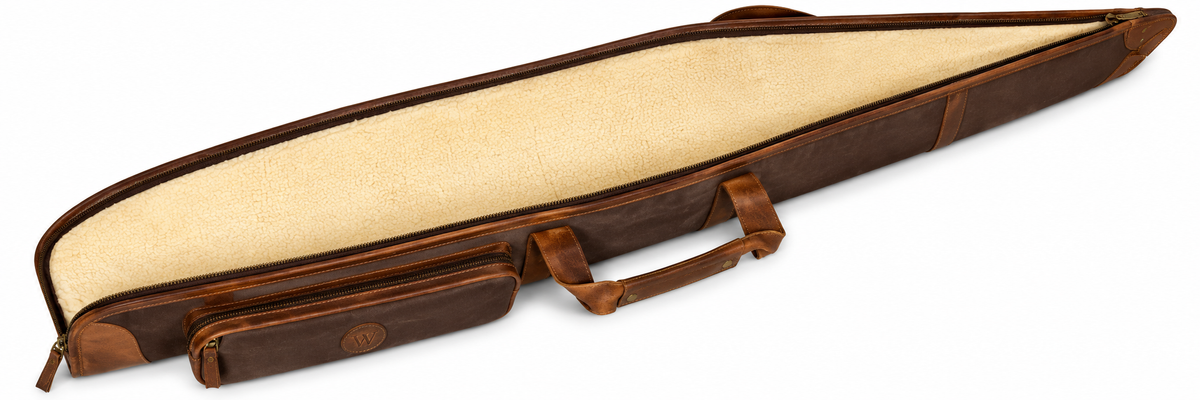 Waidmanns Leder/Canvas Futteral Amos Braun/Braun